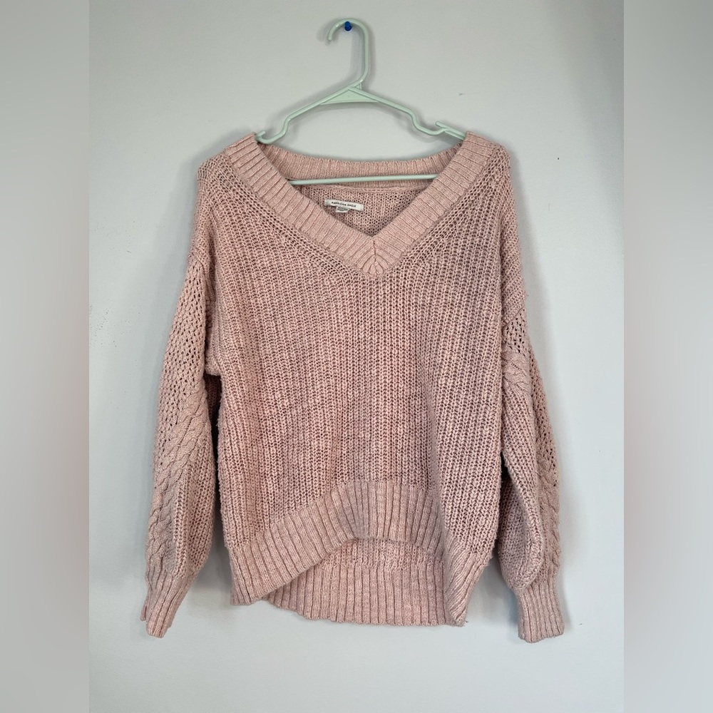 American eagle pink sweater